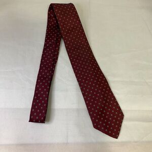 #6691 Maroon Polkda Dot Mens Necktie, Tie